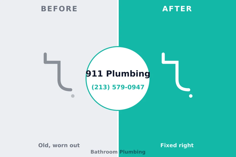 Before and after: plumbing repair South Roxana, IL